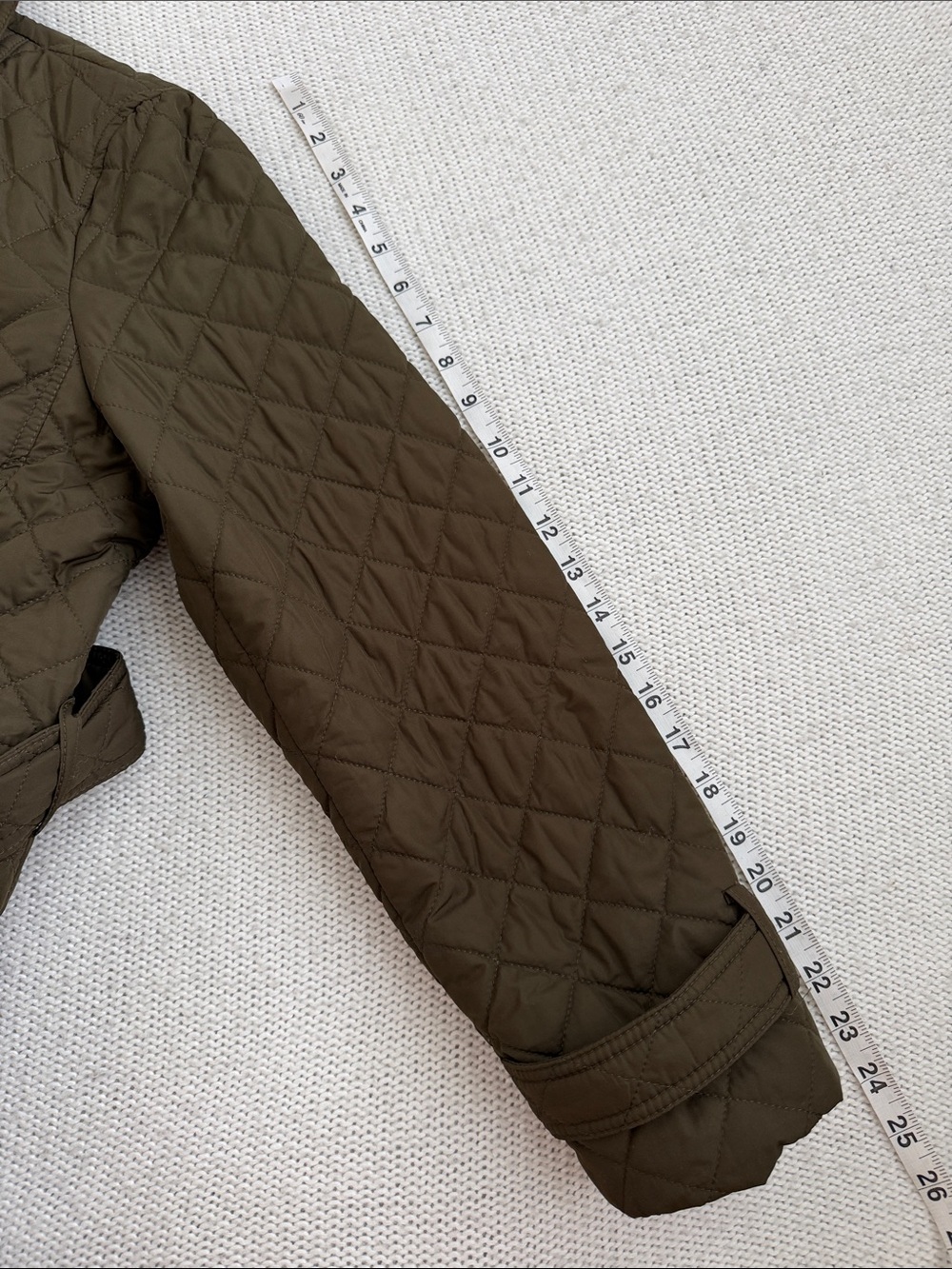 Talbots Quilted Belted Coat Green Size LP - Picture 8 of 9